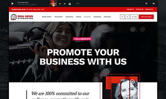 Demo 04 – Business and news radio template [Radio WordPress Theme demo] Promotion