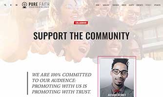 Demo 05 – Church, gospel and community radio template [Radio WordPress Theme demo] Promotion