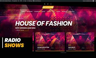 Demo 06 – Techno and trance radio template [Radio WordPress Theme demo] Home 04