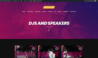 Demo 06 – Techno and trance radio template [Radio WordPress Theme demo] Djs