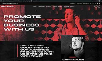 Demo 08 – Rock and Metal radio template [Radio WordPress Theme demo] Promo