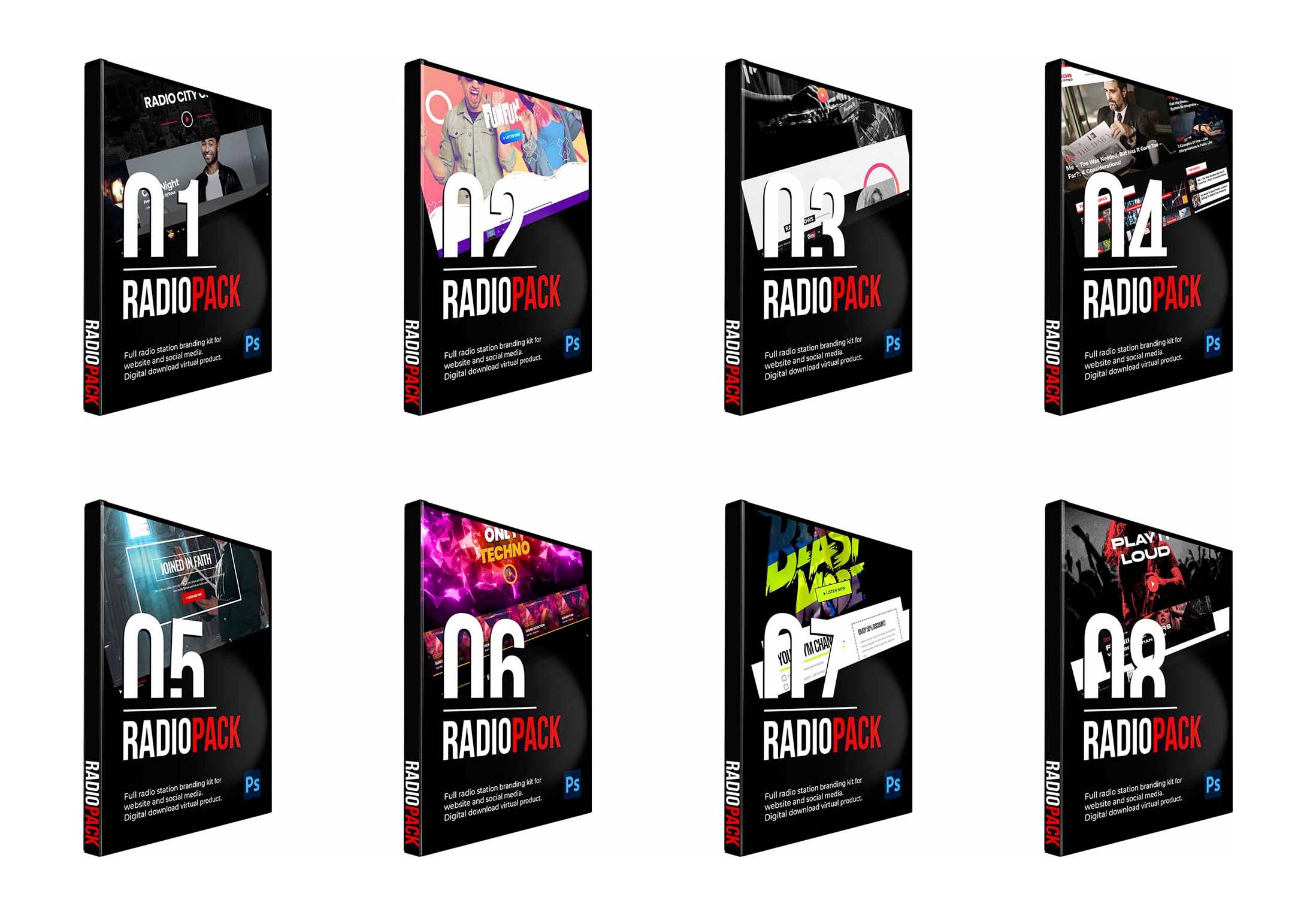 free radio station templates for facebok and twitter post and page