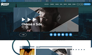 Demo 10 – Blue City Radio [Radio WordPress Theme demo] Radio Station Website Template Home 01
