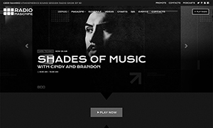 Demo 11 – Maschine FM – Techno Radio [Radio WordPress Theme demo] Techno Radio Website Template Home 01