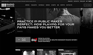 Demo 11 – Maschine FM – Techno Radio [Radio WordPress Theme demo] Techno Radio Website Template Home 04