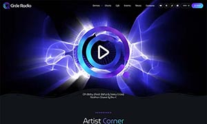 Demo 15 – Circle Radio – Pop Radio website template [Radio WordPress Theme demo] Home 03