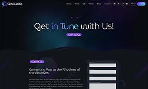 Demo 15 – Circle Radio – Pop Radio website template [Radio WordPress Theme demo] Contacts