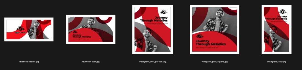 radio station templates facebook instagram