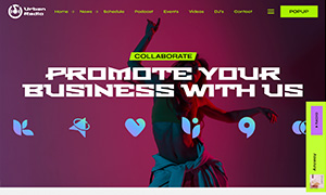 Demo 24 – Urban Radio – Reggaeton Radio Website Template [Radio WordPress Theme demo] Promote