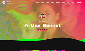 Demo 27 – Nebula Frequencies – Trance Radio Website Template [Radio WordPress Theme demo] Single Member