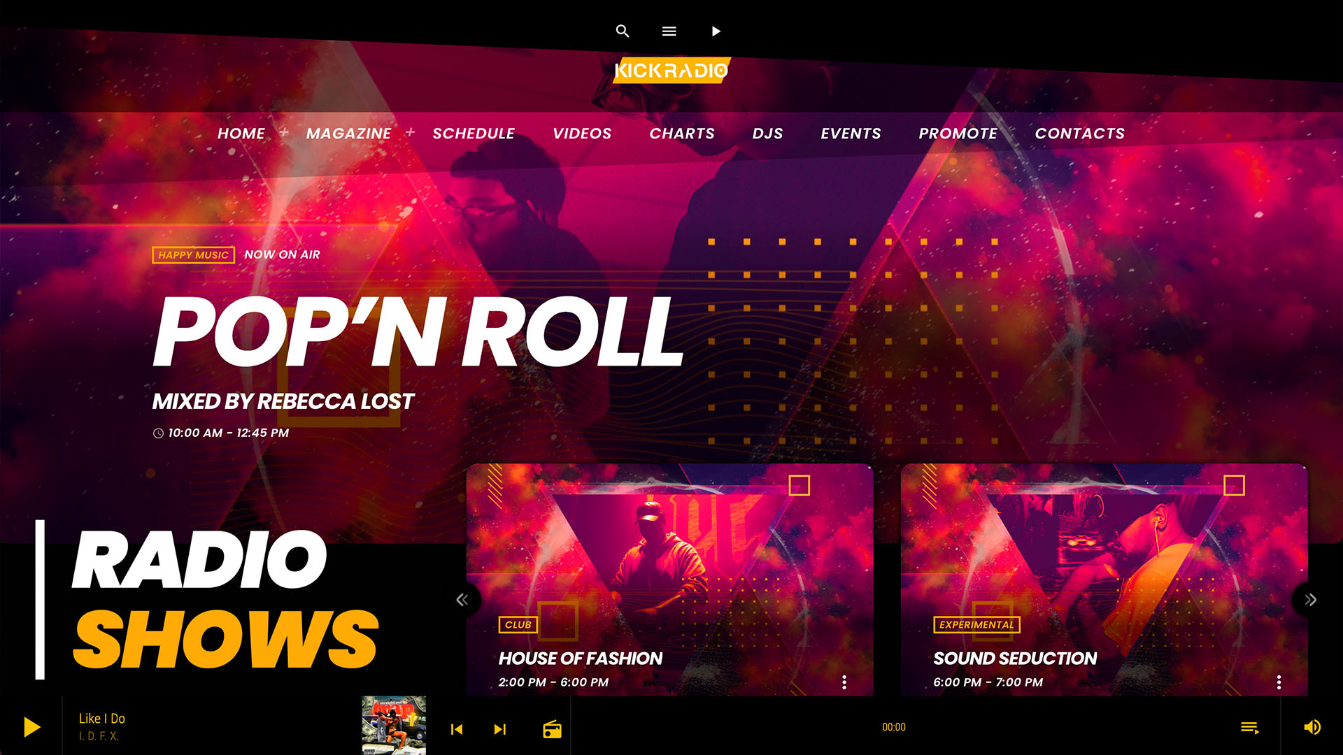 internet radio station website template demo 06-2