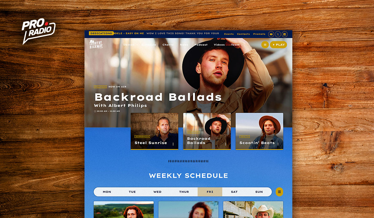 pro radio country music radio station template 01