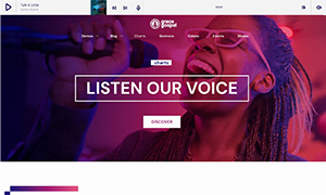 Demo 30 – Grace Gospel Radio Website Template [Radio WordPress Theme demo] Charts