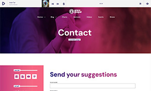 Demo 30 – Grace Gospel Radio Website Template [Radio WordPress Theme demo] Contacts