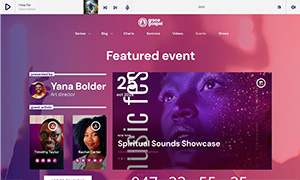 Demo 30 – Grace Gospel Radio Website Template [Radio WordPress Theme demo] Events