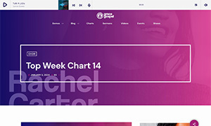 Demo 30 – Grace Gospel Radio Website Template [Radio WordPress Theme demo] Single Chart