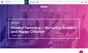 Demo 30 – Grace Gospel Radio Website Template [Radio WordPress Theme demo] Single Post