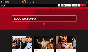 Demo 37 – Dark Beat Radio Website Template [Radio WordPress Theme demo] Blog masonry