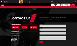 Demo 37 – Dark Beat Radio Website Template [Radio WordPress Theme demo] Contacts