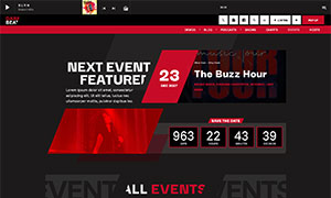 Demo 37 – Dark Beat Radio Website Template [Radio WordPress Theme demo] Events