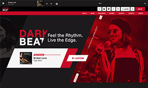 Demo 37 – Dark Beat Radio Website Template [Radio WordPress Theme demo] Home 01