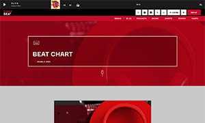 Demo 37 – Dark Beat Radio Website Template [Radio WordPress Theme demo] Single chart
