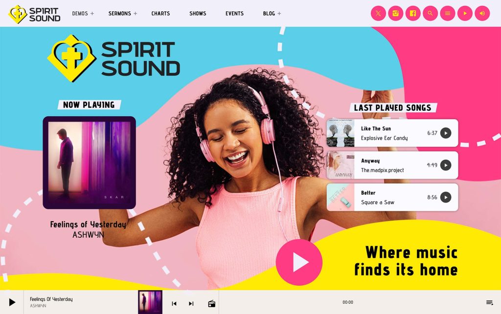 gospel radio template 41 homepage