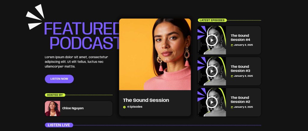 pro radio featured podcast with widgets demo 39