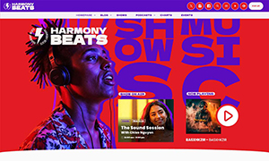 Demo 42 – Harmony Beats Radio Website Template [Radio WordPress Theme demo] Home 01
