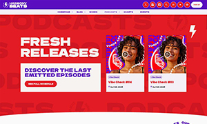 Demo 42 – Harmony Beats Radio Website Template [Radio WordPress Theme demo] Podcast website template