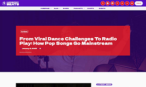 Demo 42 – Harmony Beats Radio Website Template [Radio WordPress Theme demo] blog post magazine