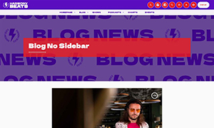 Demo 42 – Harmony Beats Radio Website Template [Radio WordPress Theme demo] Blog no sidebar