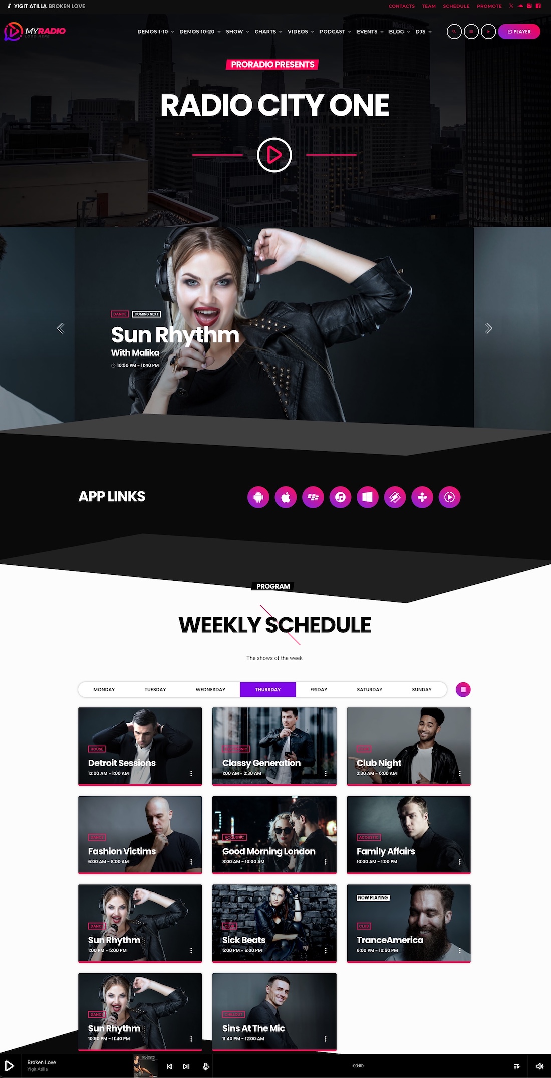 radio city one wordpress theme