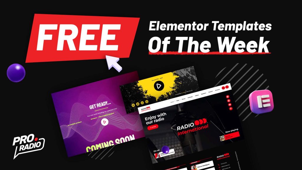 Free Elementor Templates of the Week: Build a Stunning Radio Website