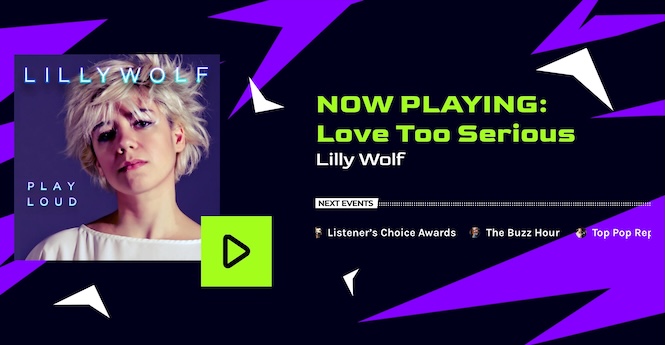 bold radio website header non-stop player