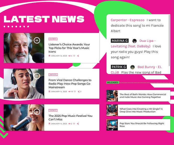 radio website template latest news